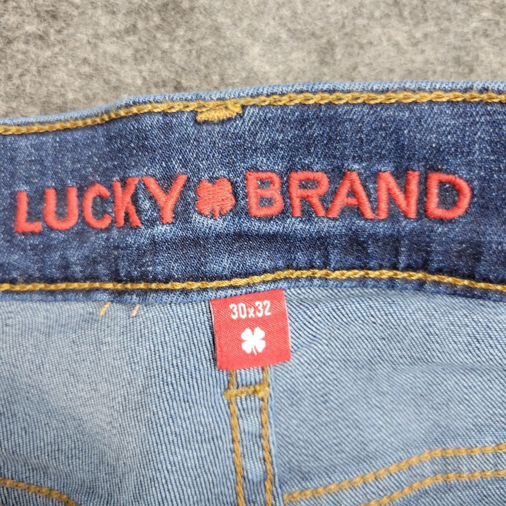 Lucky Brand Jeans Mens 30x32 Blue Denim Stretch 410 Athletic Straight Leg Dad - Picture 13 of 15